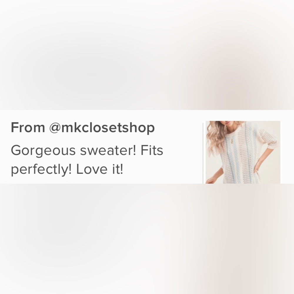 🍀LAST ONE🍀🎉HOST PICK🎉Open weave short sleeve sweater - Picture 4 of 4